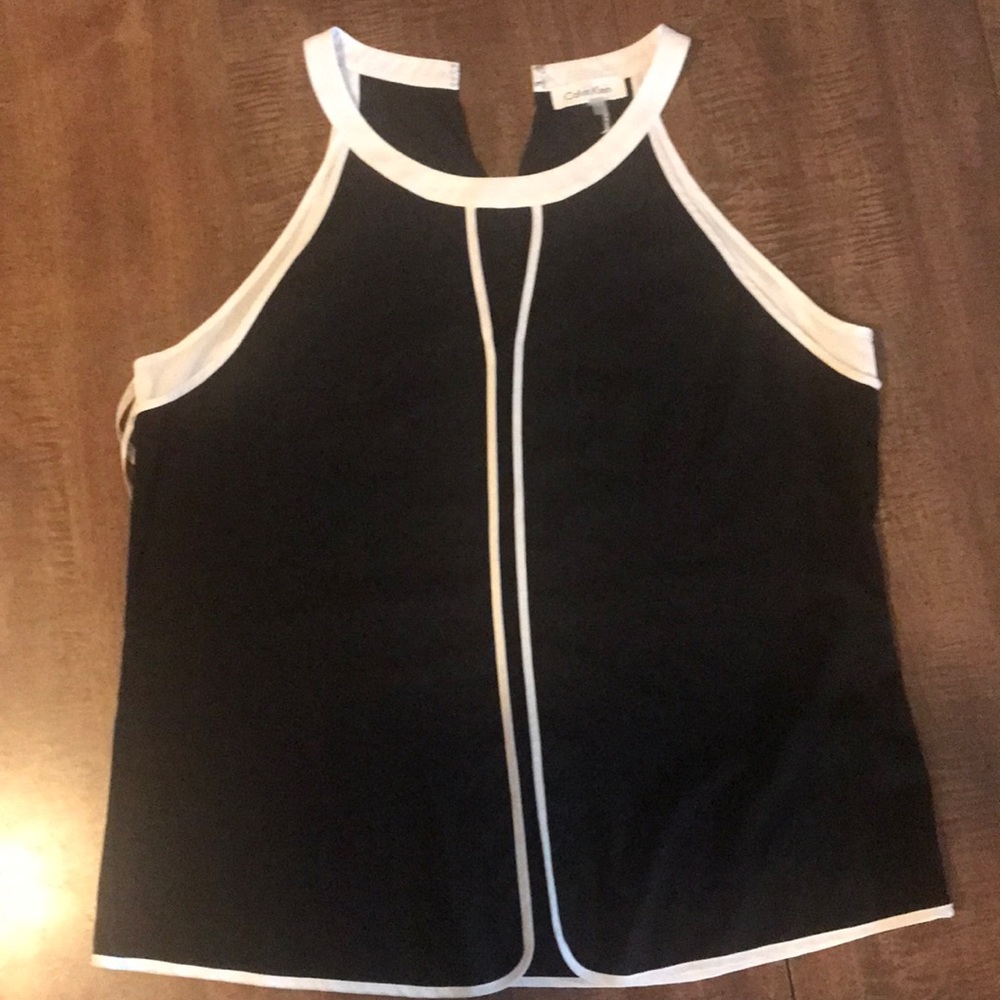 Calvin Klein tank top plunge neck line